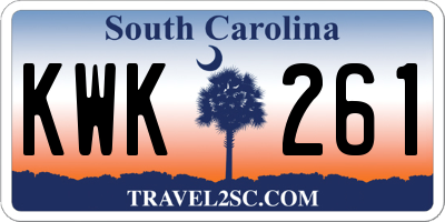 SC license plate KWK261