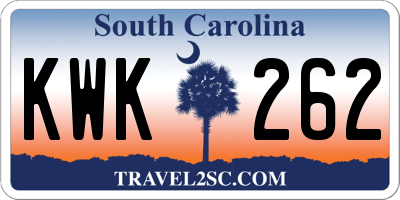 SC license plate KWK262