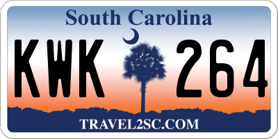 SC license plate KWK264