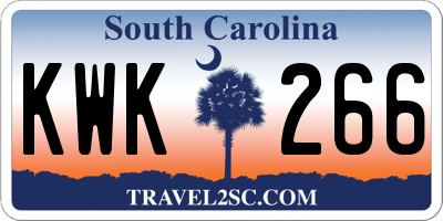 SC license plate KWK266