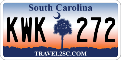 SC license plate KWK272