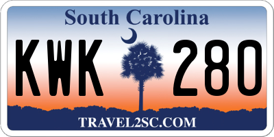 SC license plate KWK280