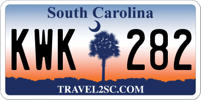 SC license plate KWK282