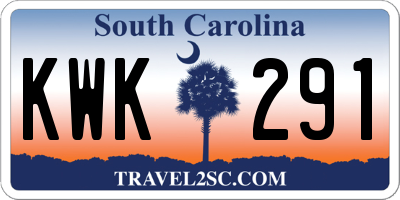 SC license plate KWK291