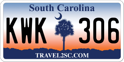 SC license plate KWK306