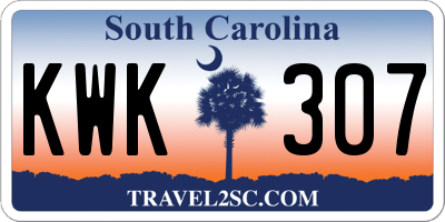 SC license plate KWK307