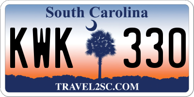 SC license plate KWK330