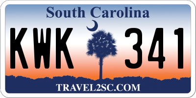 SC license plate KWK341