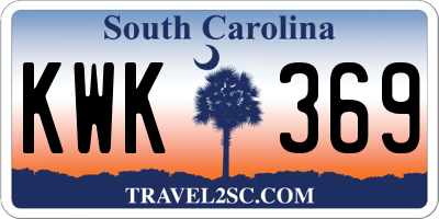 SC license plate KWK369