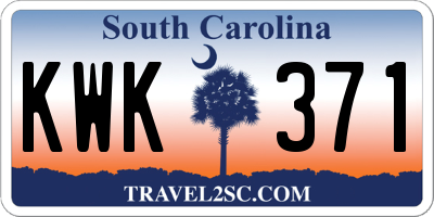 SC license plate KWK371