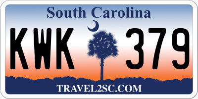 SC license plate KWK379