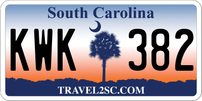 SC license plate KWK382