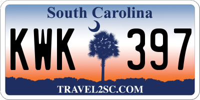 SC license plate KWK397