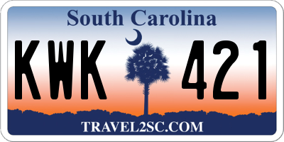 SC license plate KWK421