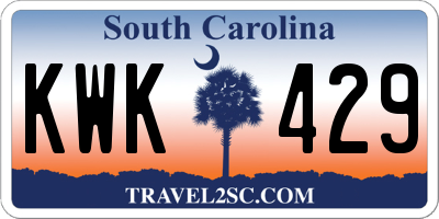 SC license plate KWK429