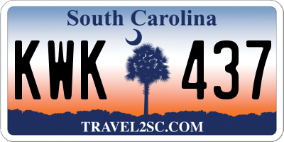 SC license plate KWK437