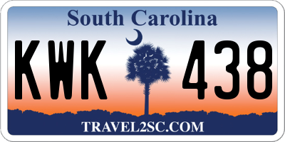 SC license plate KWK438