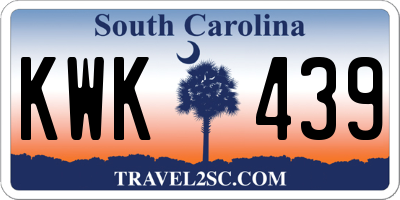 SC license plate KWK439