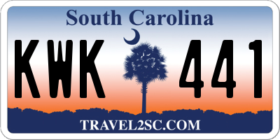 SC license plate KWK441