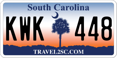 SC license plate KWK448