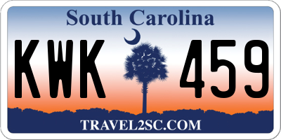 SC license plate KWK459