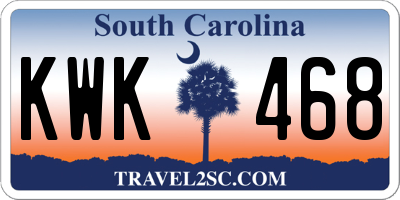 SC license plate KWK468