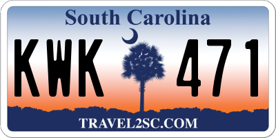SC license plate KWK471