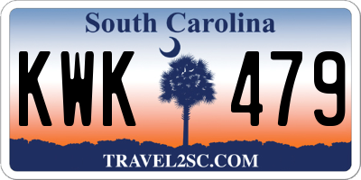 SC license plate KWK479