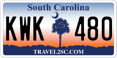 SC license plate KWK480