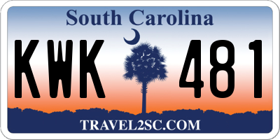 SC license plate KWK481