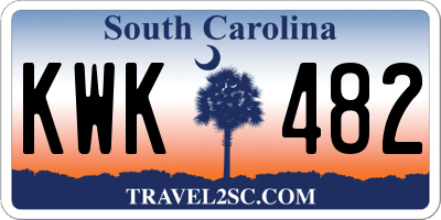 SC license plate KWK482