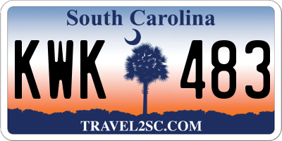 SC license plate KWK483