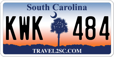 SC license plate KWK484