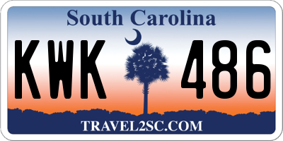 SC license plate KWK486