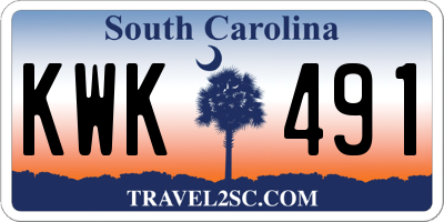 SC license plate KWK491