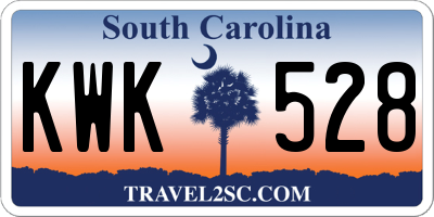 SC license plate KWK528