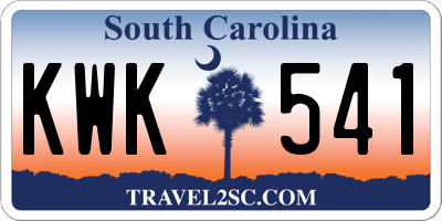 SC license plate KWK541