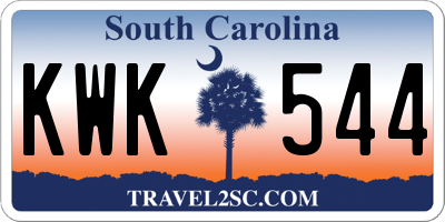 SC license plate KWK544