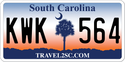 SC license plate KWK564