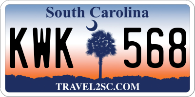 SC license plate KWK568