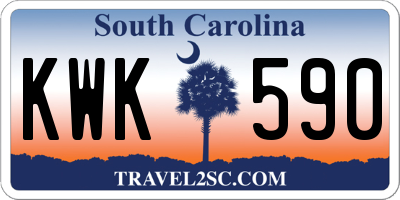 SC license plate KWK590