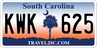 SC license plate KWK625
