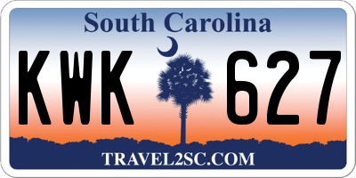 SC license plate KWK627
