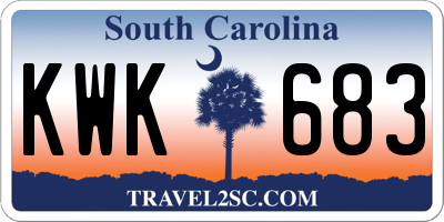 SC license plate KWK683