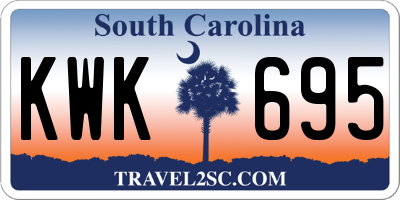 SC license plate KWK695