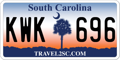 SC license plate KWK696