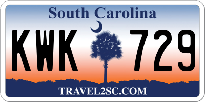 SC license plate KWK729