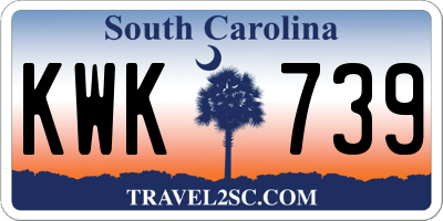 SC license plate KWK739