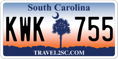 SC license plate KWK755