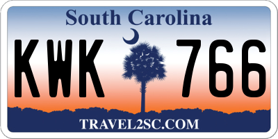 SC license plate KWK766